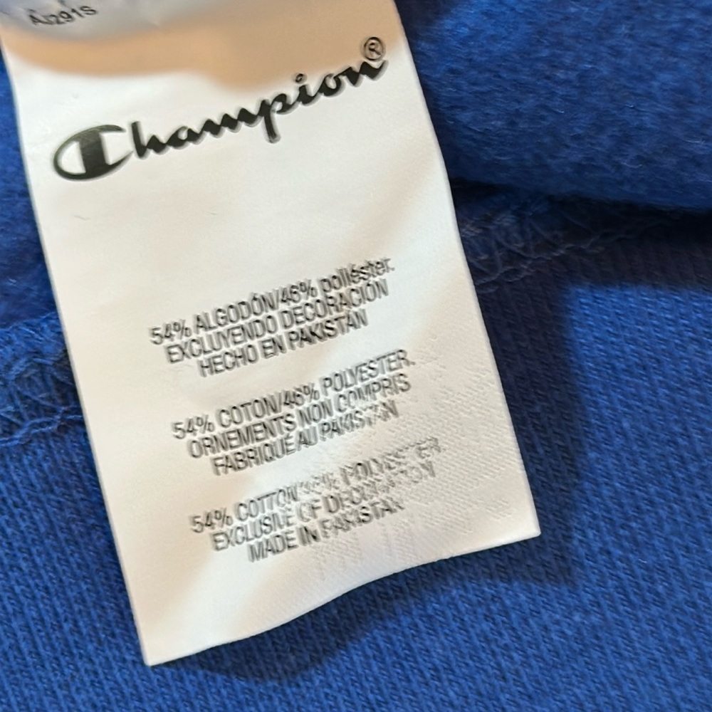 Champion Streetwear Thermal-Fit Fleece Blue Hoodie M NWOT - Picture 11 of 11